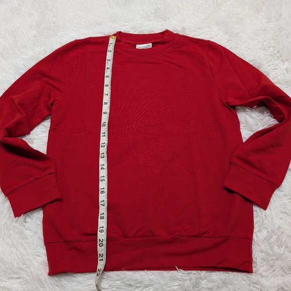 Coccodrilla Unisex Red Crew Neck Loopknit Long Sleeve Sweatshirt for 10Yrs NWOT - Picture 4 of 6